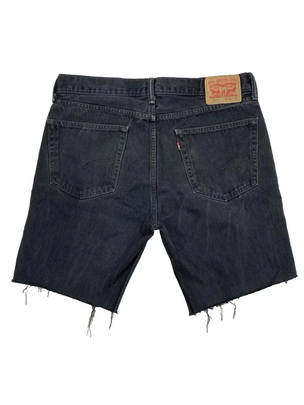 Levi's Black Cutoff Raw Hem Denim Shorts